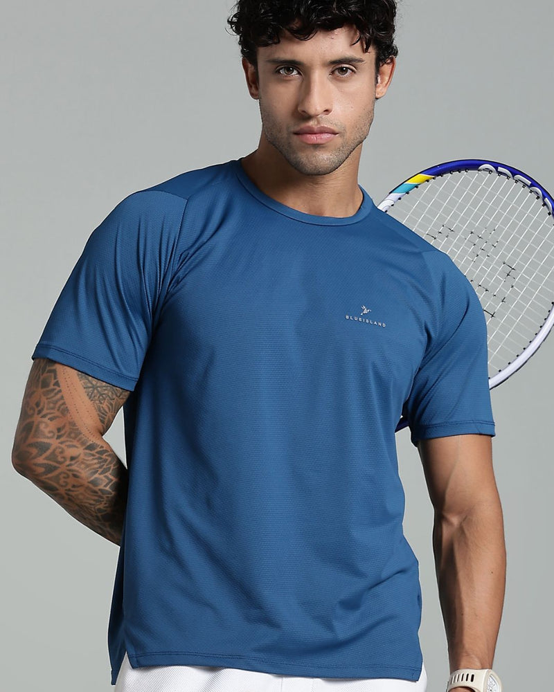 Stylish Blue - Active wear Round neck Tshirt