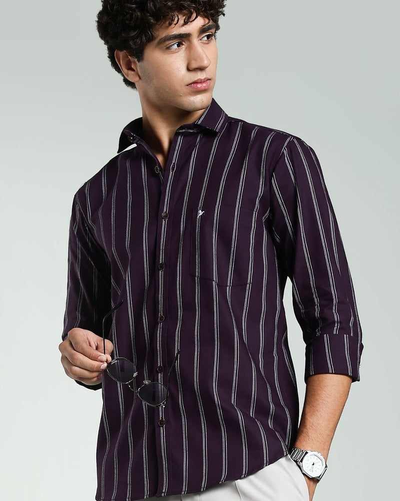 Classy Wine Stripes- Full-Stain Proof