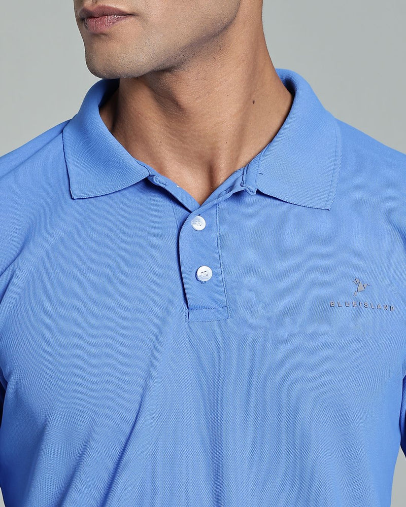 Cornflower Blue - Active wear Polo Tshirt