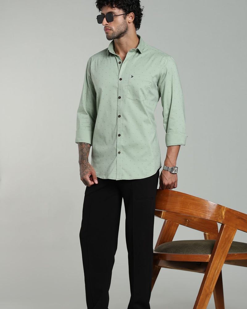 Pistah Green Print-Full-Stain Proof