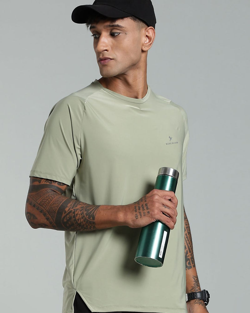 Lite Olive - Active wear Round neck Tshirt