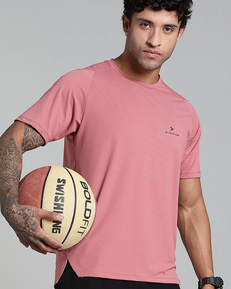 Mild Pink - Active wear Round neck Tshirt