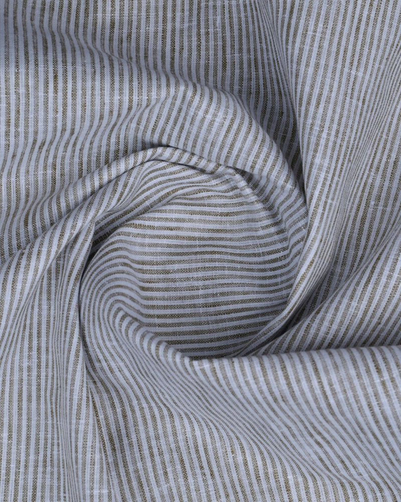 Brown Grid Lines -Full-Bamboo Linen