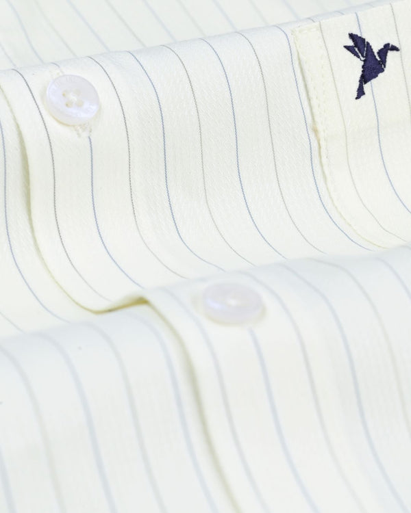 Pastel Cream Dotted Lines - Full-Cotton Rich