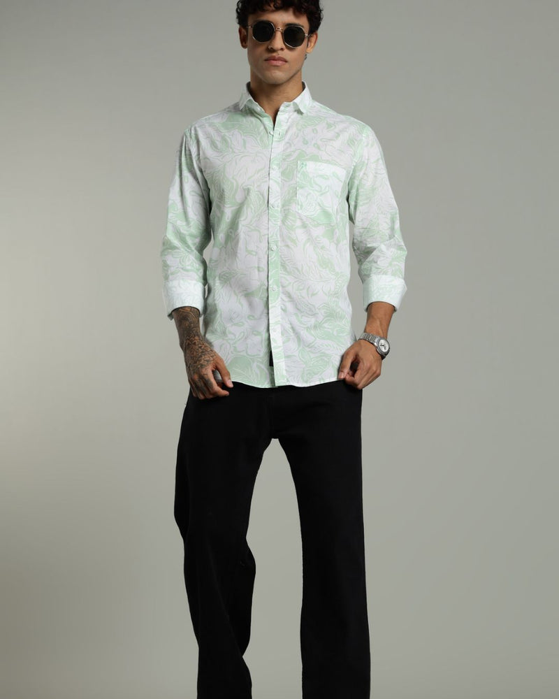 Goa Leaf Greeny Print -Full-Stain Proof