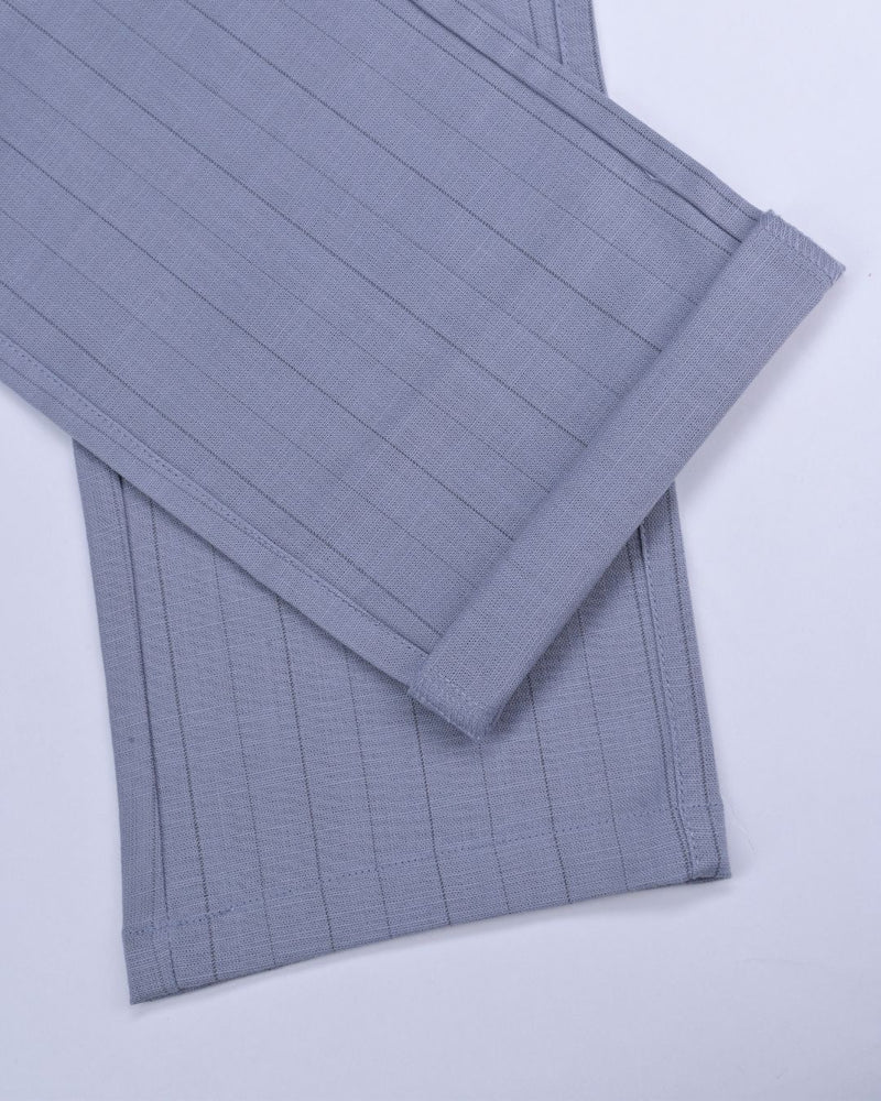 Grey Vertical Stripes - 2 way stretch - COTTON PANT