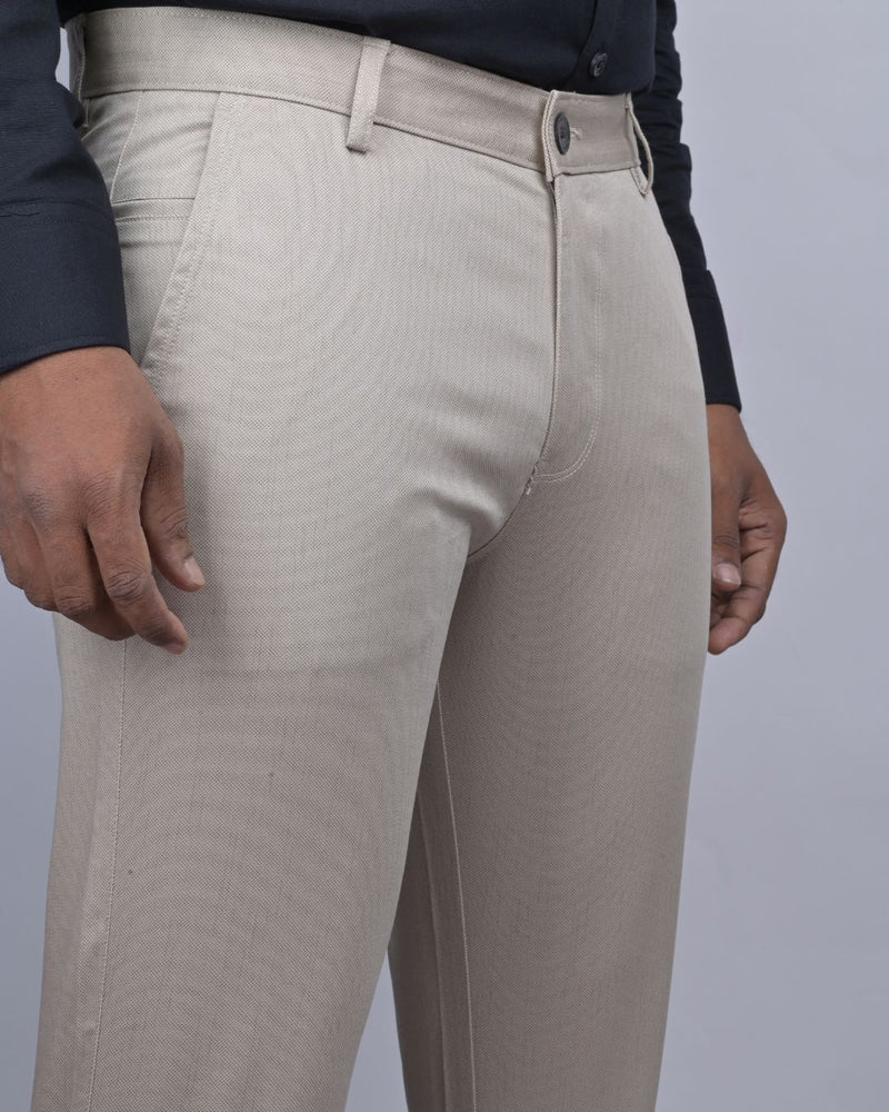 Metal Cream Printed - 2 way stretch - COTTON PANT