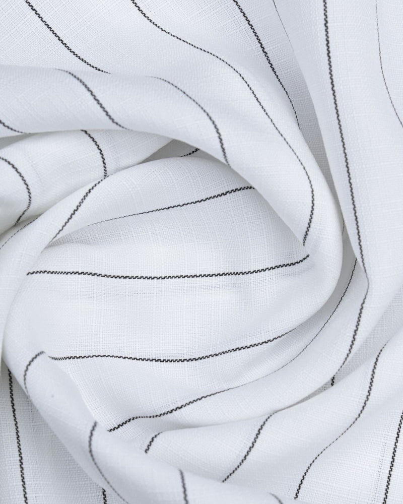 Moon White Linear Pattern - Half Sleeve - Airlite Shirt