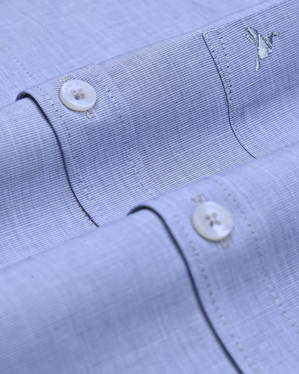 Stone Gray Solid - Half Sleeve-Giza Cotton