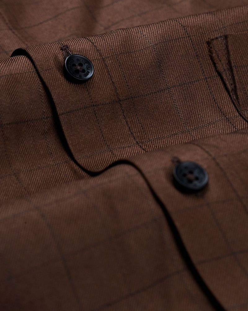 Chocolate Brown Checks- Full-Cotton Rich