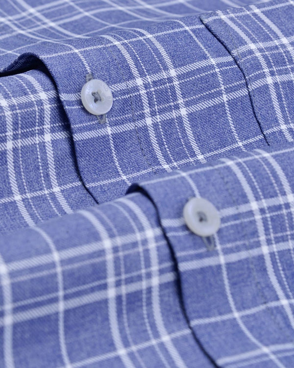Vintage Blue Multi Checks- Full-Cotton Rich