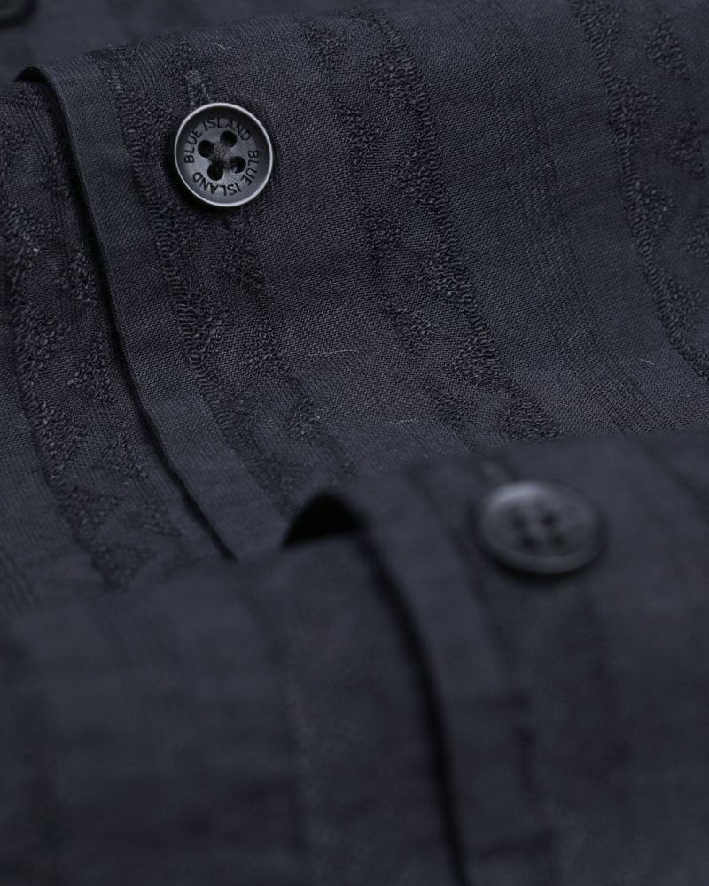 Deep Black Wave Line - Half Sleeve - Airlite Shirt