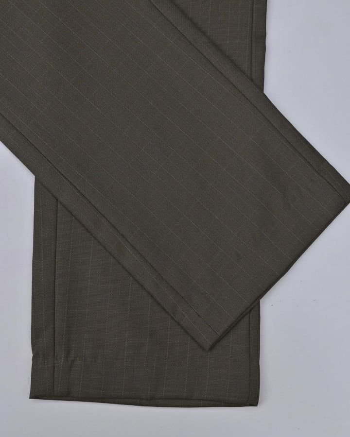 Taupe Brown Double Colour Checks - Wrinkle free Formal Pant
