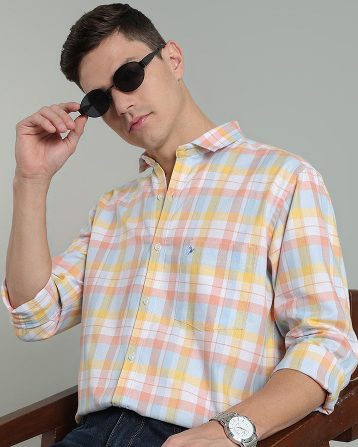 Spring Orange Checks -Full-Stain Proof