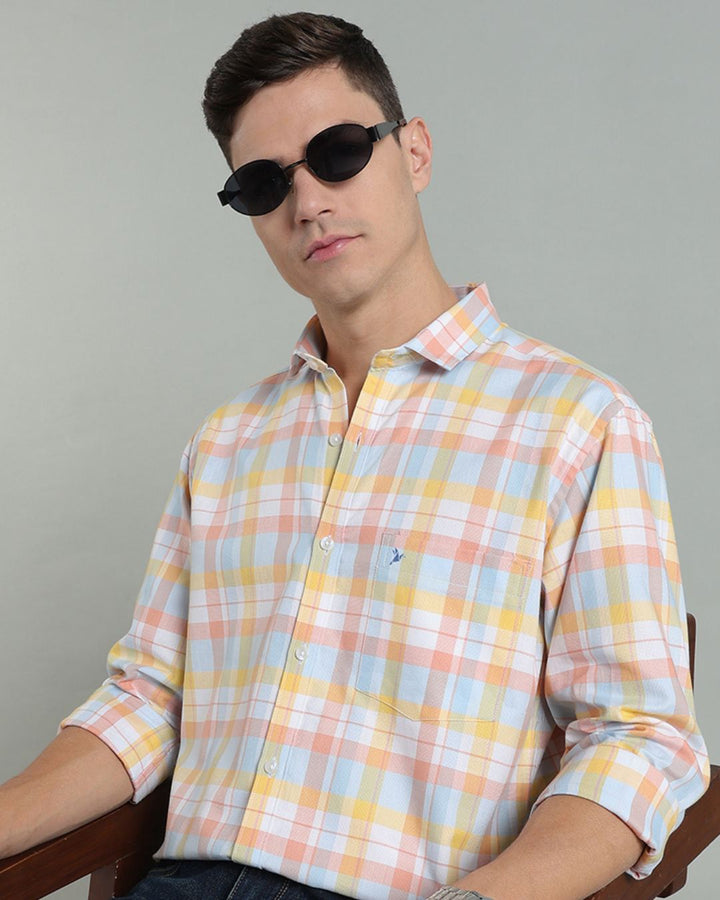 Spring Orange Checks -Full-Stain Proof