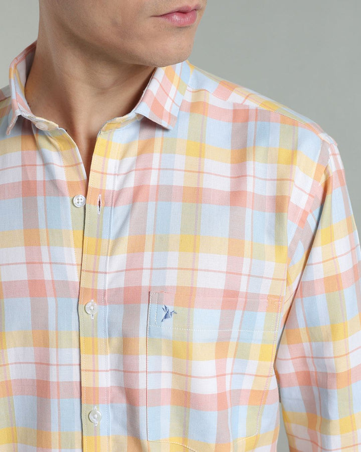 Spring Orange Checks -Full-Stain Proof