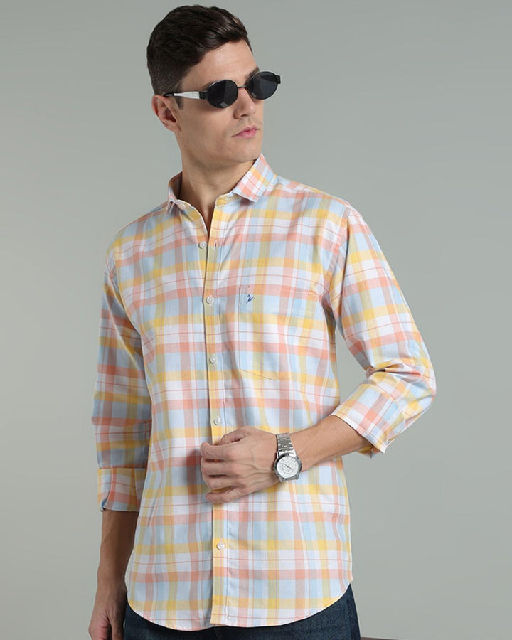 Spring Orange Checks -Full-Stain Proof