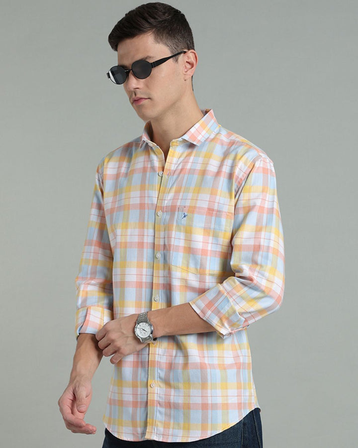 Spring Orange Checks -Full-Stain Proof