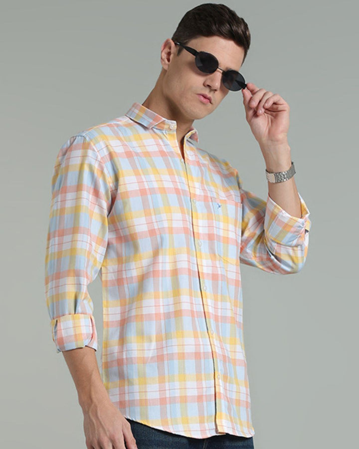 Spring Orange Checks -Full-Stain Proof