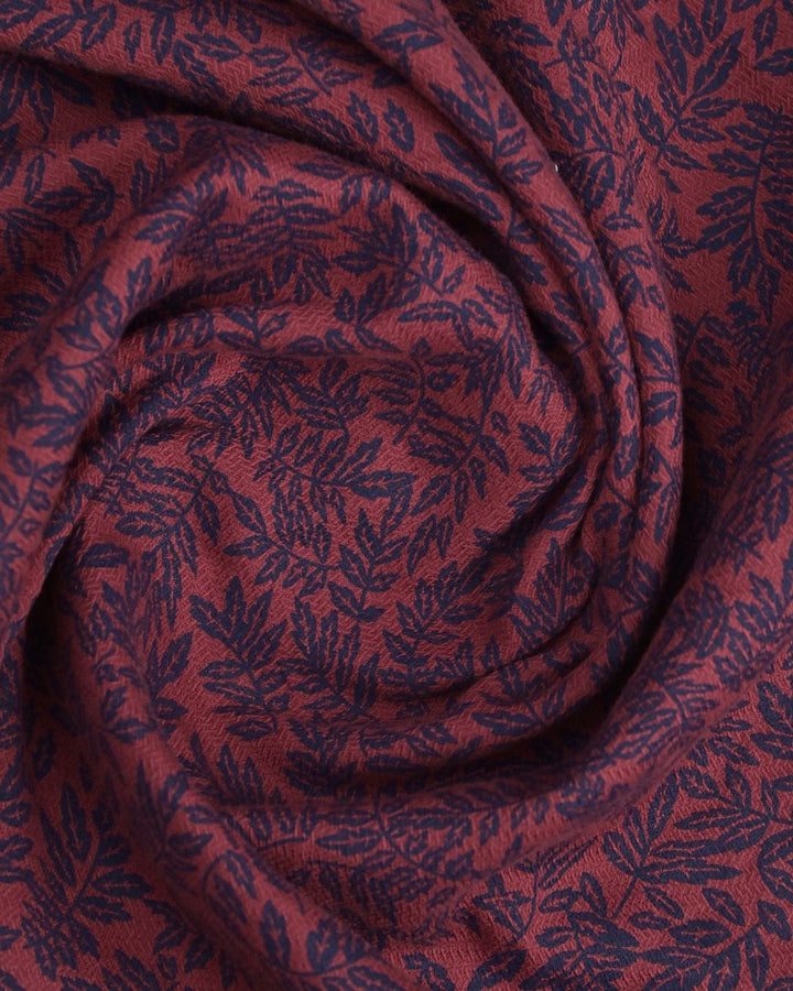 Reddish Leaf Print -Full-Stain Proof