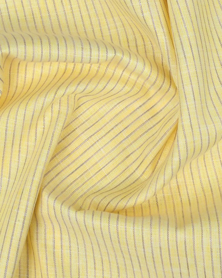 Yellow & Grey Stripes-Full-Bamboo Linen