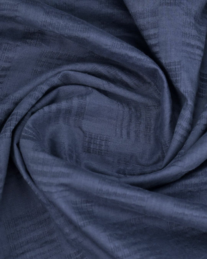 Bluish Grey Self Pattern Print -Full-Stain Proof