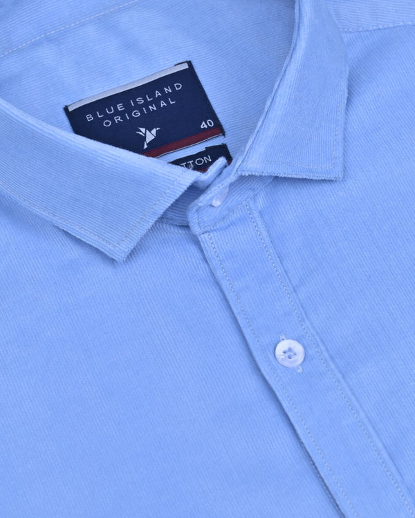Sky Blue - Full-Corduroy Shirt