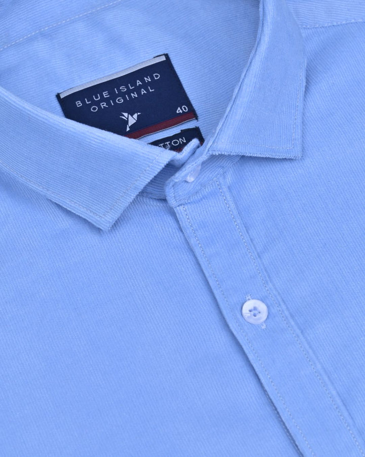 Sky Blue - Full-Corduroy Shirt