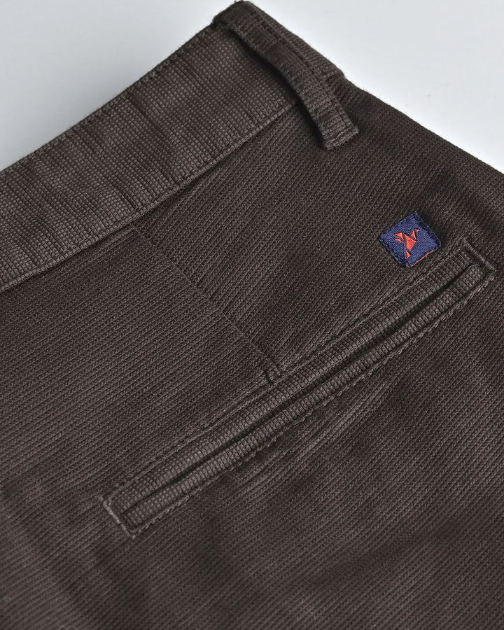 Brown Mini Weave - Dobby Pant