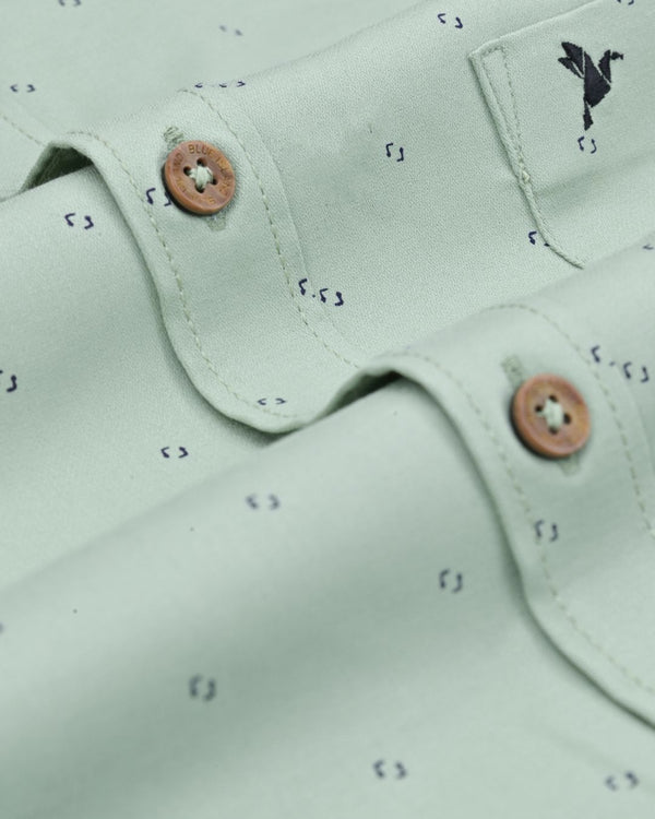 Pistah Green Print-Full-Stain Proof