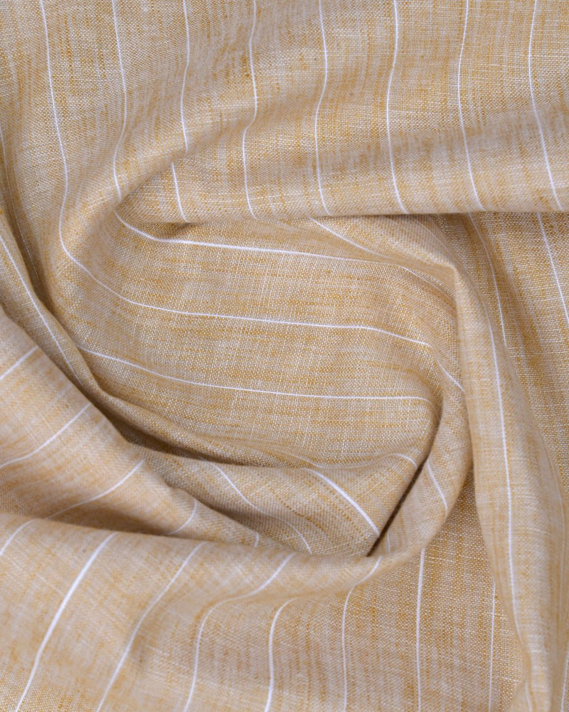 Orange Casual Stripes -Full-Bamboo Linen