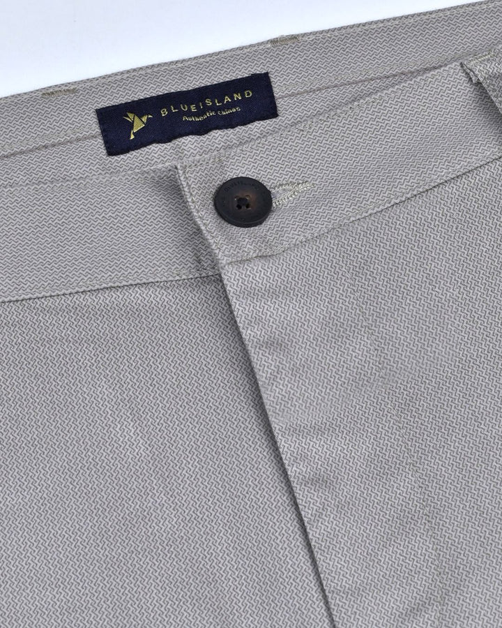 Grey Spiral Printed - 2 way stretch - COTTON PANT