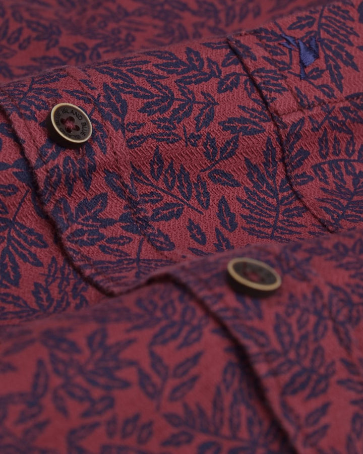 Reddish Leaf Print -Full-Stain Proof