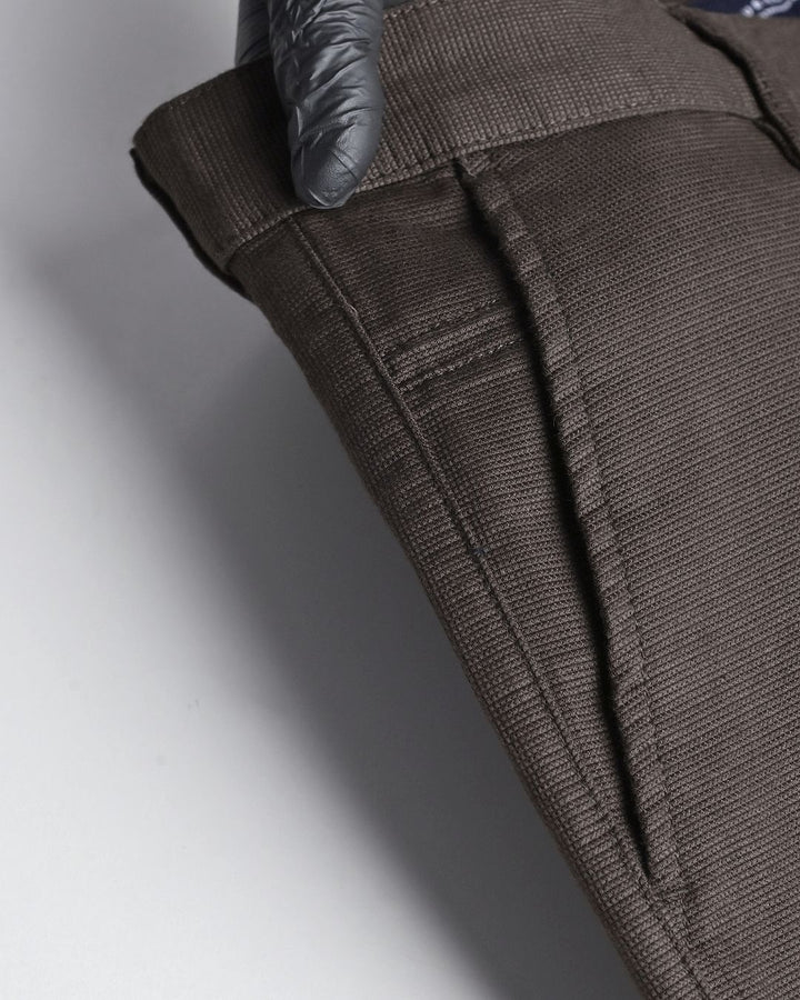 Brown Mini Weave - Dobby Pant