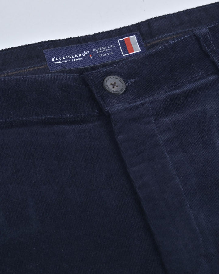 Navy Mini Stripes - Corduroy Pant