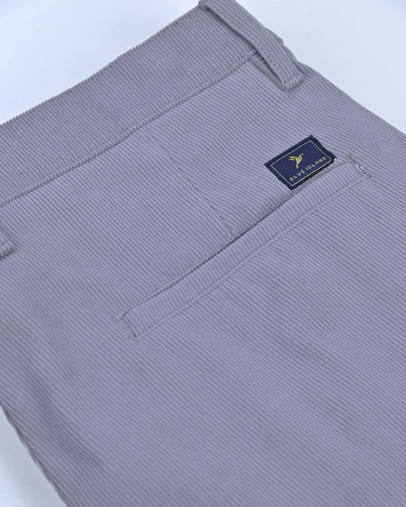 Grey Fine Stripe - Corduroy Pant