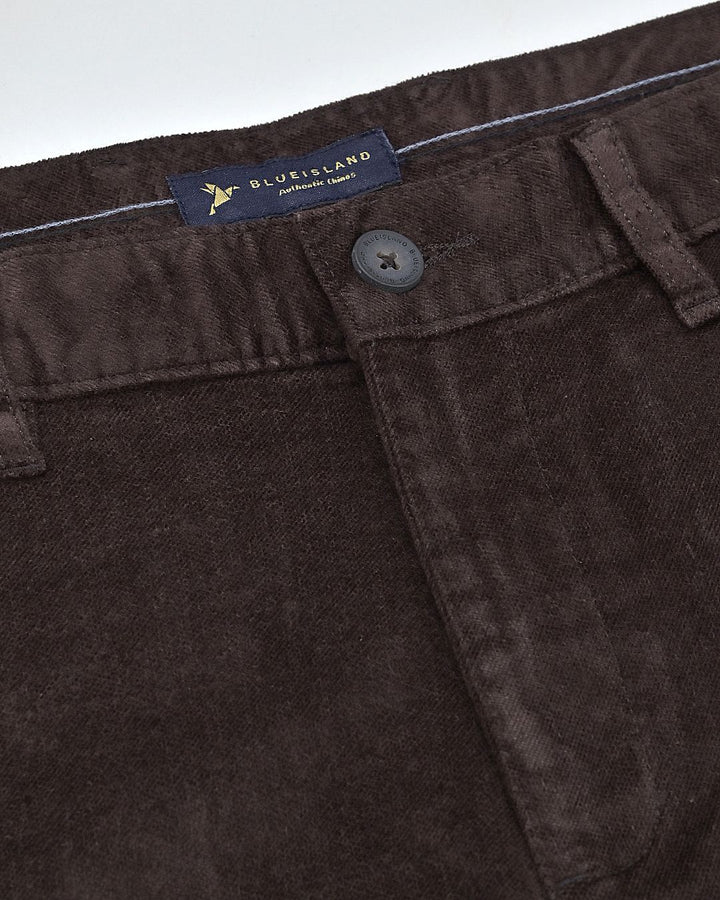 Rust Brown Structured - Corduroy Pant