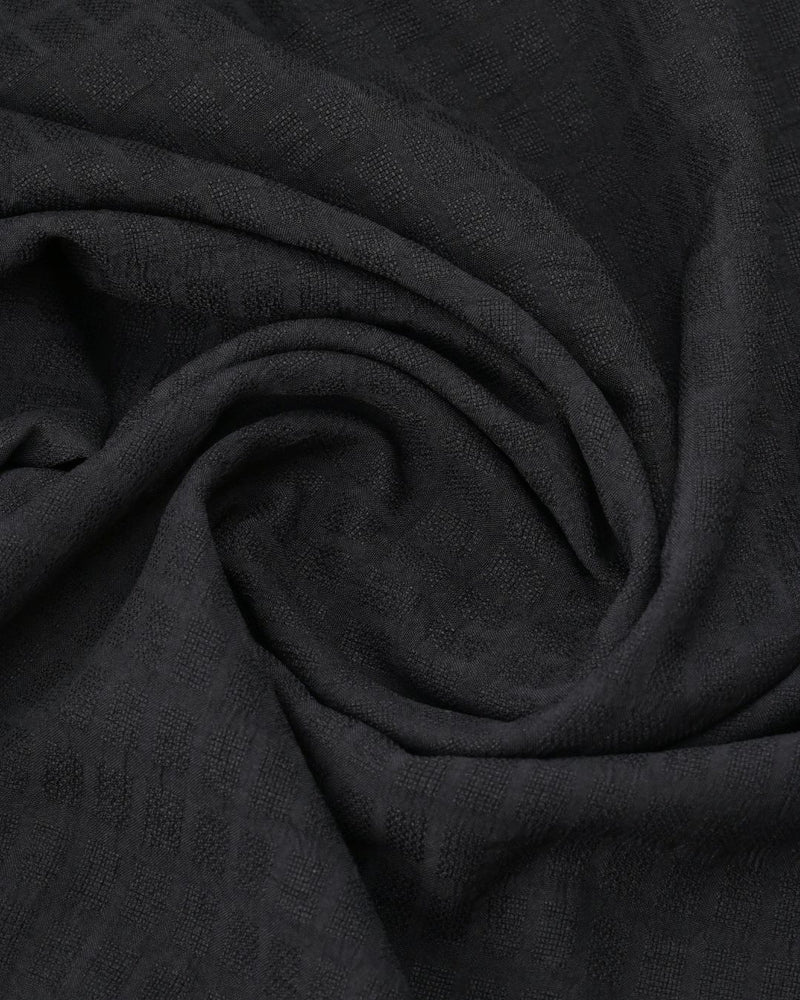 Black Grid Weave - Half Sleeve - Airlite Shirt