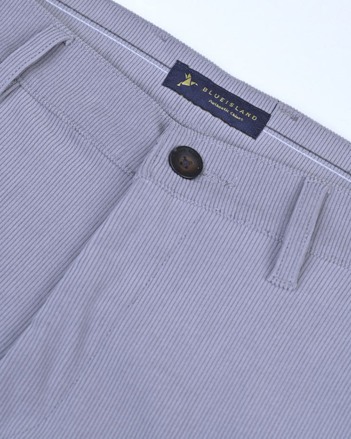 Grey Fine Stripe - Corduroy Pant