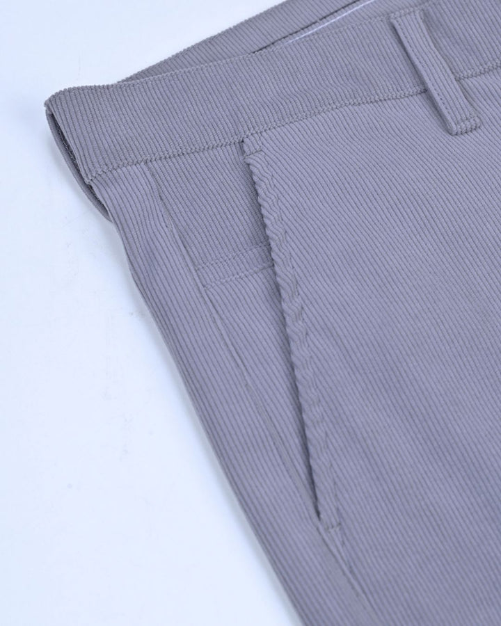 Grey Fine Stripe - Corduroy Pant