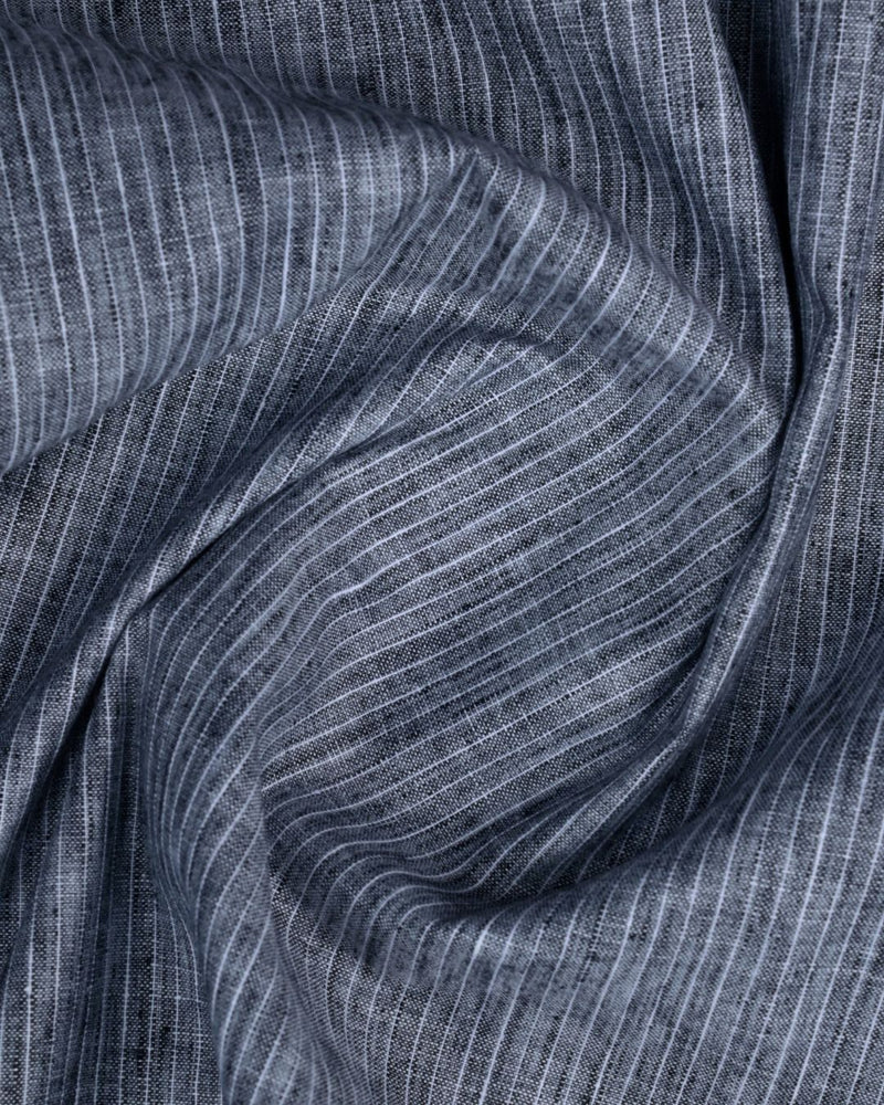 Vintage Black Stripes -Full-Bamboo Linen