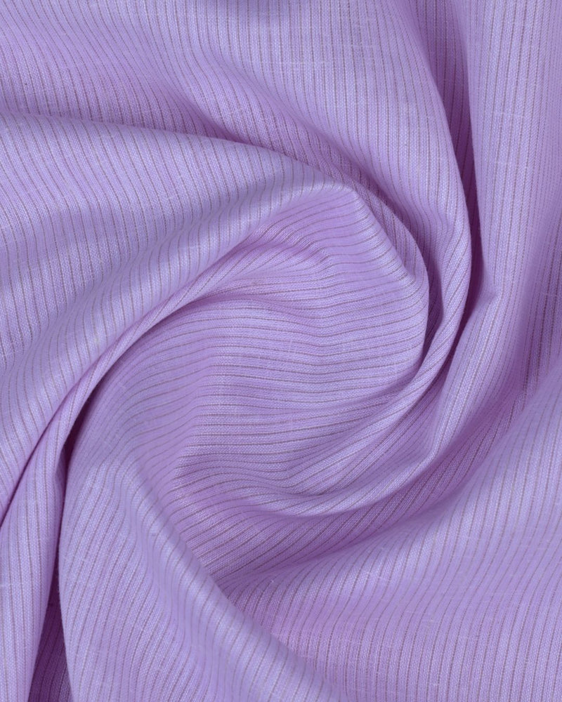 Violet Small Stripes -Full-Bamboo Linen