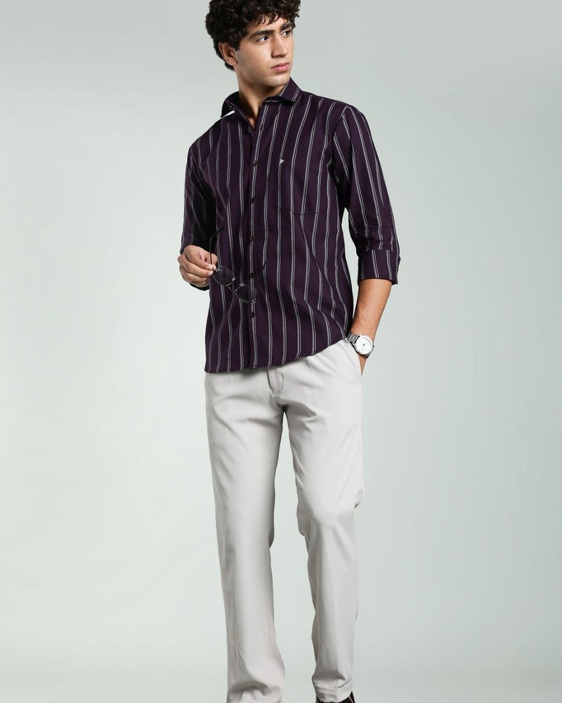 Classy Wine Stripes- Full-Stain Proof