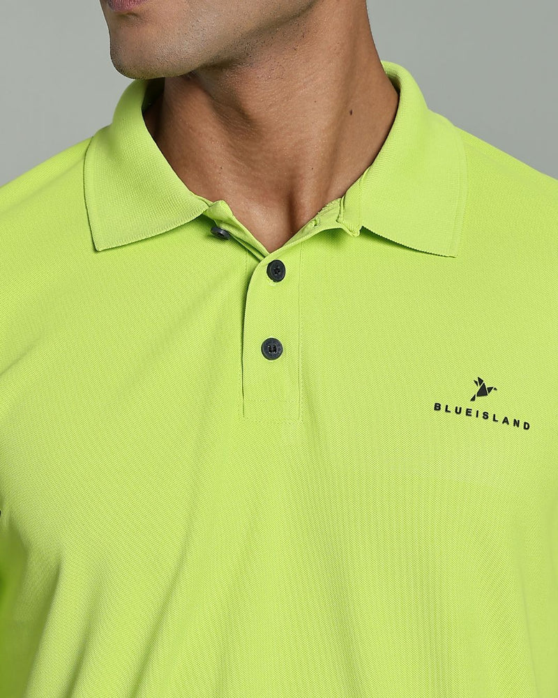 Lime Green - Active wear Polo Tshirt