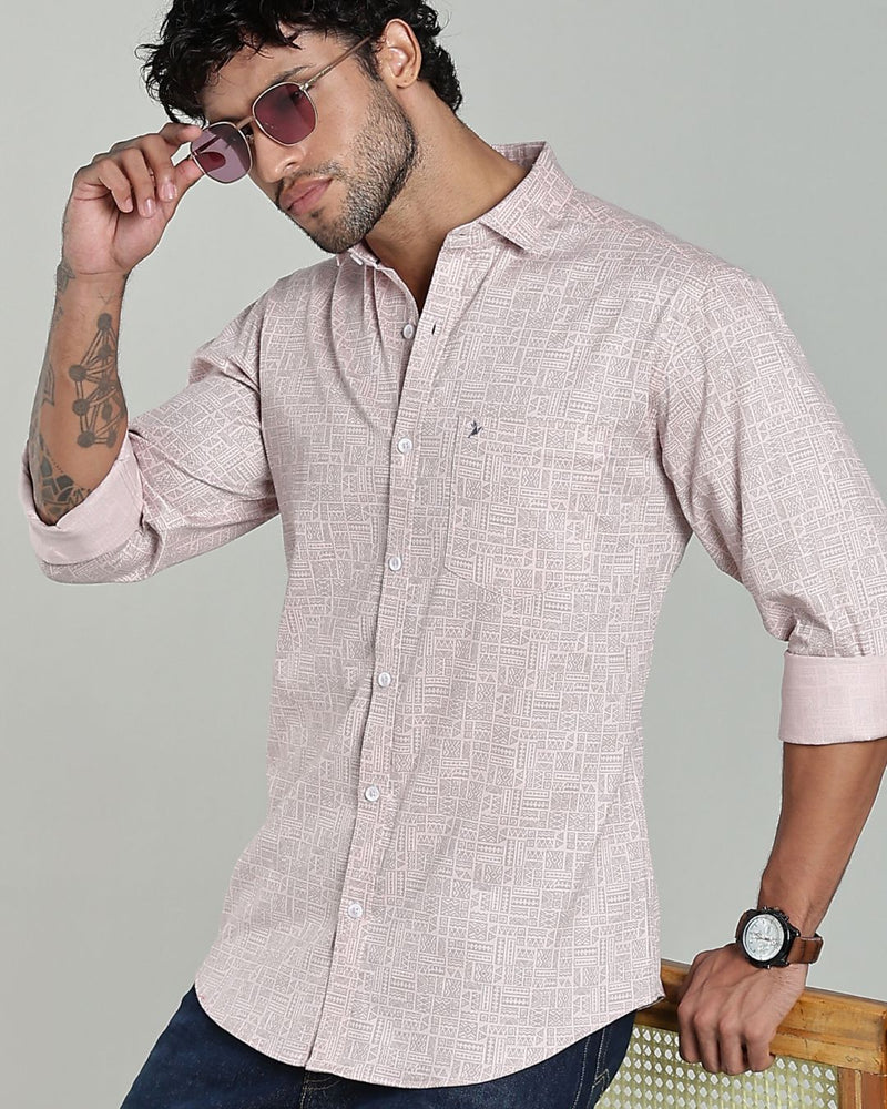 Blush Pink Tribal Print-Full-Stain Proof