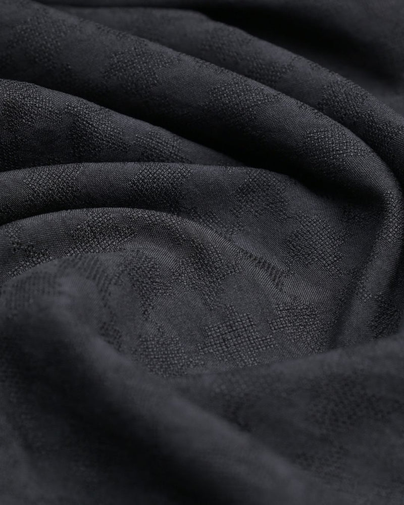 Ink Black Micro Dotted  Line - Half Sleeve - Airlite Shirt