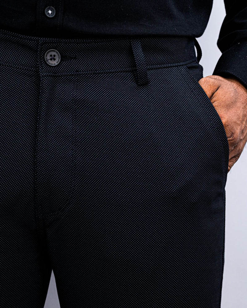 Black Diamond Printed - 2 way stretch - COTTON PANT
