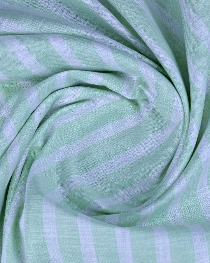 Mild Pistah Broad Stripes -Full-Bamboo Linen