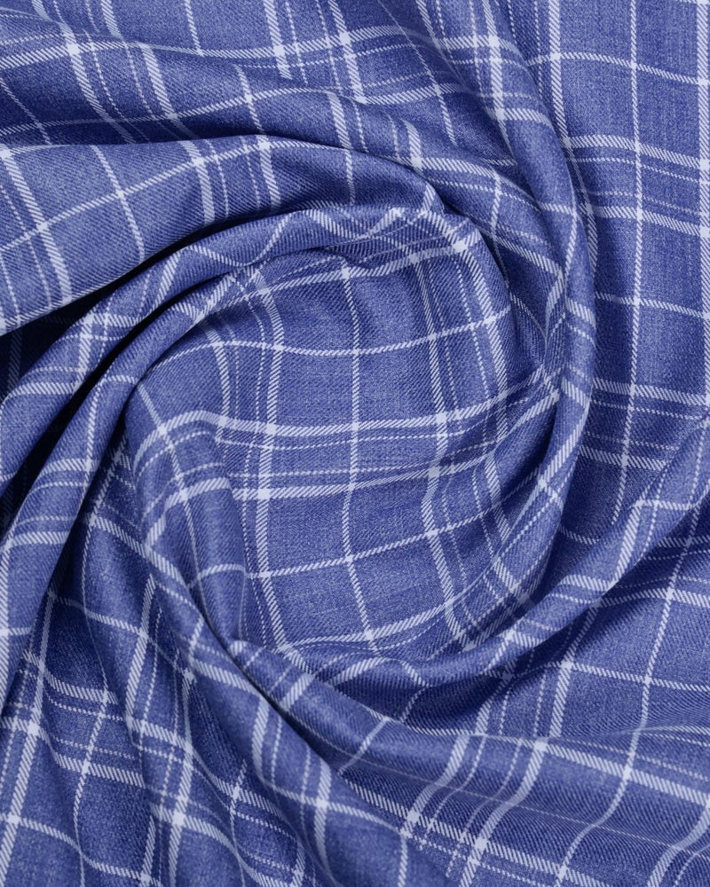 Vintage Blue Multi Checks- Full-Cotton Rich