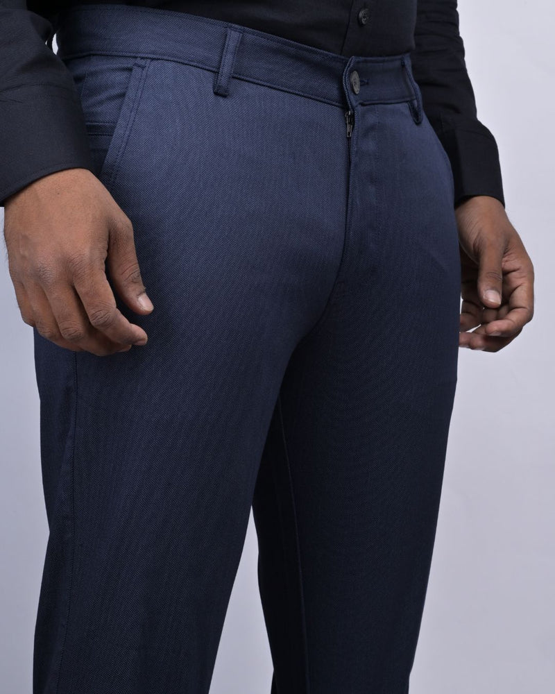 Metal Navy Printed - 2 way stretch - COTTON PANT